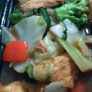 Tofu and mixed vegetables