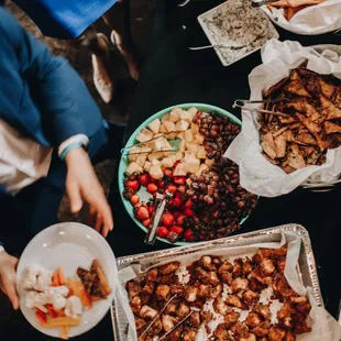 a table full of food