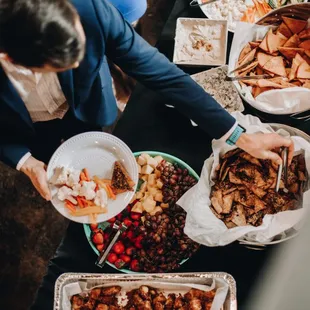 a table full of food