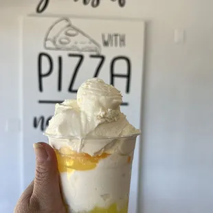 Vanilla ice cream and pineapple Italian ice, only $3.85 and so delicious and refreshing