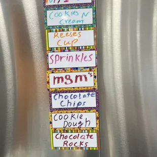 Toppings options if you want to be really decadent