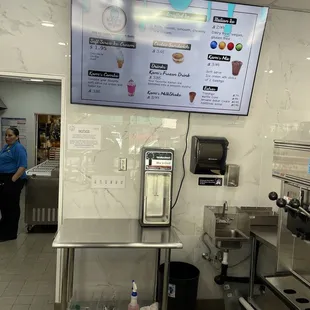 Ice cream dessert menu