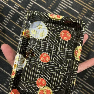 My hand compared to the sushi tray