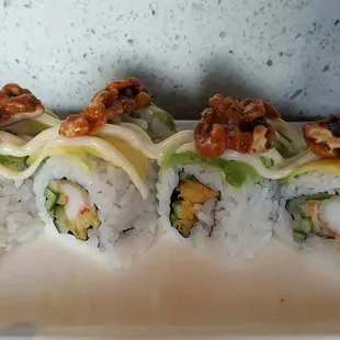 Honey Walnut Shrimp Sushi