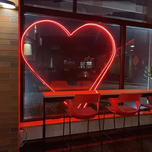 a neon heart