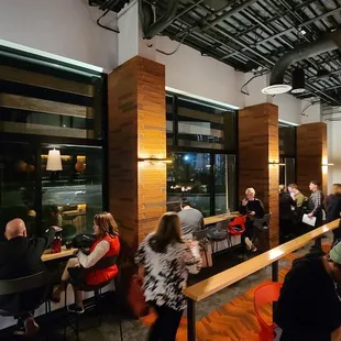 people sitting at tables