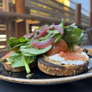 Salmon tartine