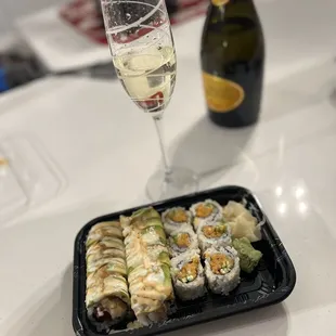 Esther roll and spicy yellowtail roll
