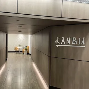 After you wander around the building trying to figure out where the restaurant is, this points the way.