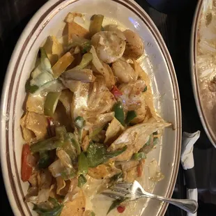 Shrimp Nachos (I ate them all, they were too good!)