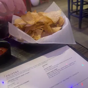 nachos and chips