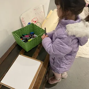 This yelper in training loved the paint markers Sarah rowes show allowed her to use