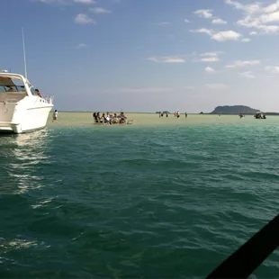 People watching on sandbar. Not our boat though.