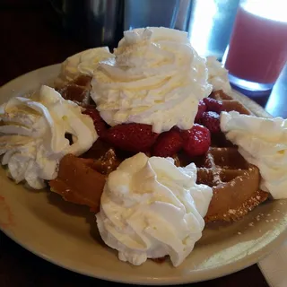 Strawberry Whip Cream Waffle