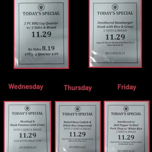 Daily Specials