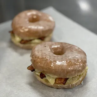 Kane's Donuts' Sweet N' Salty sandwich, from our all-day dining menu.