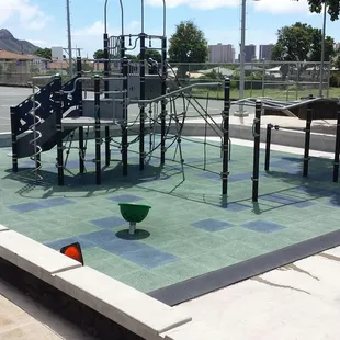 Another view of the new jungle gym.