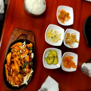 Chicken bulgogi and sides