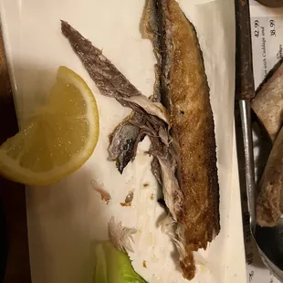 Panfried mackerel