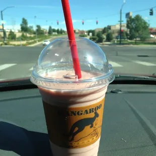 Strawberry-banana smoothie, addictive!