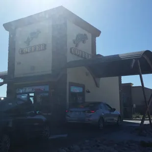My first drive-thru coffee experience.
