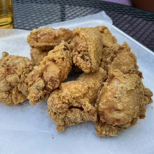 fried chicken and a beer