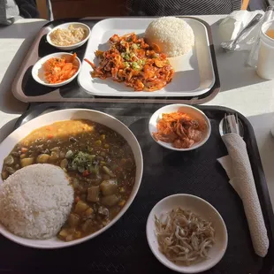 Curry Rice and Spicy Pork