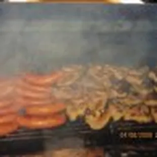 Grilled Hot Links and Chicken