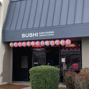 the front of the restaurant