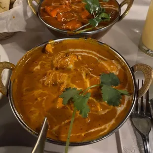 Butter Chicken and Chicken Tikka Masala