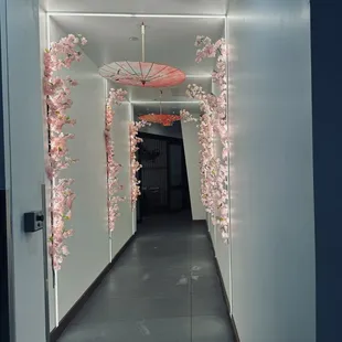 Walkway to restrooms