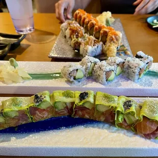 Tokyo Roll, Shrimp Tempura Roll, Salmon Avocado Roll, Kanji Roll