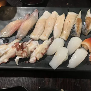 Red clam sushi