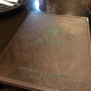 The menu! Hope it's delicious