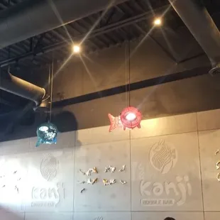 Fish swimming grill the ceiling starring at me lol
