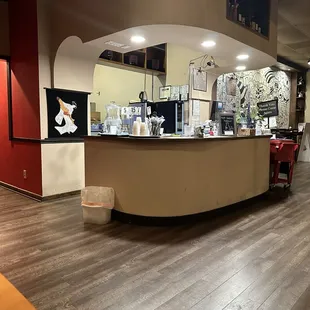 the interior of a restaurant