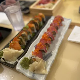The cherry blossom roll and another one but I forgot the name. They were both very good. The fish is super fresh.