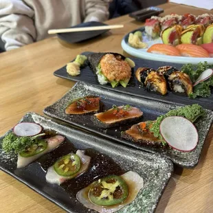 sushi and sashimi, food