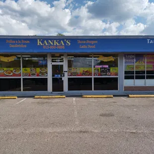 the front of the restaurant