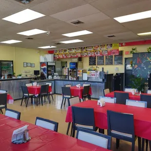 the interior of the restaurant