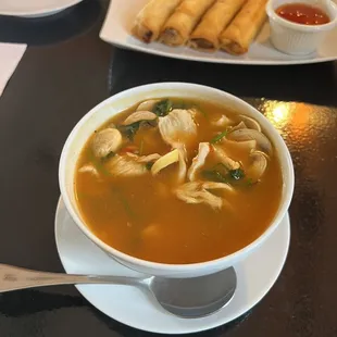 Tum yum with chicken