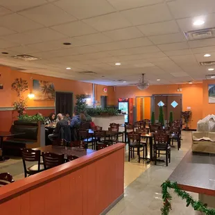 Dining Area with pick up counter on right.