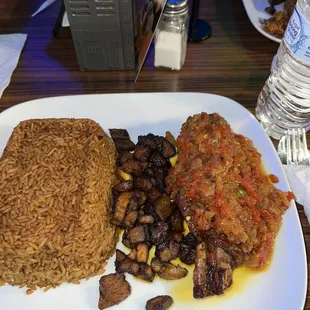 Jollof Rice and Plantain / Turkey