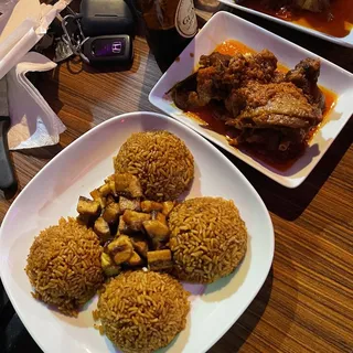 Jollof Rice and Plantain