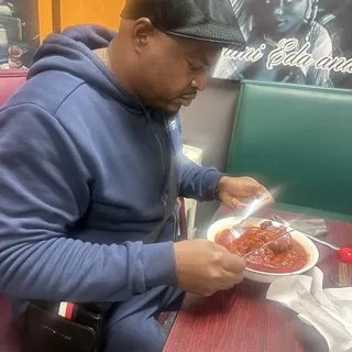 Amala and Egusi with Assorted