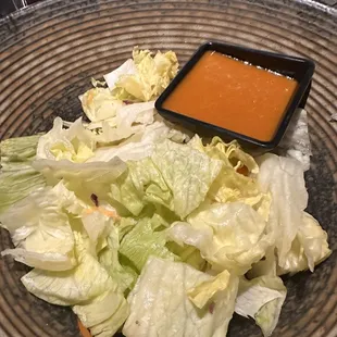 Side salad (bowl of iceberg)