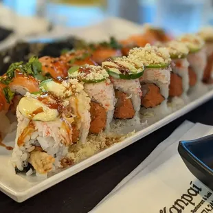 a plate of sushi