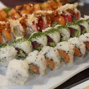 a variety of sushi