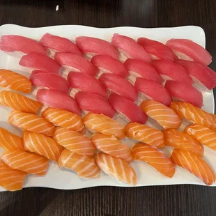 a plate of sushi