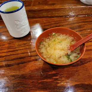 Miso Soup and hot tea